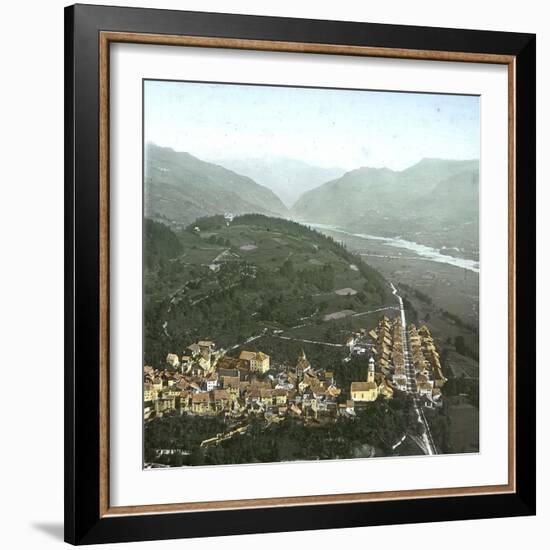 Thusis (Switzerland), Overview and the Valley of the Rhine, Circa 1865-Leon, Levy et Fils-Framed Photographic Print