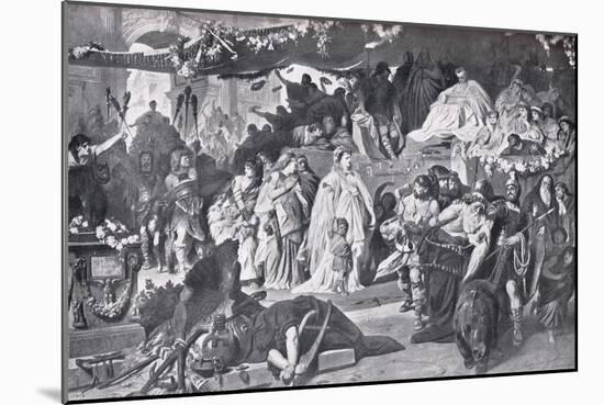 Thusnelda at the Triumph of Germanicus-Karoly Lotz-Mounted Giclee Print