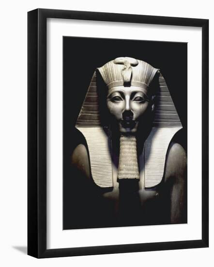 Thutmose III, Dynasty New Kingdom Egyptian Pharaoh, Green Schist, from Temple of Amon-null-Framed Photographic Print