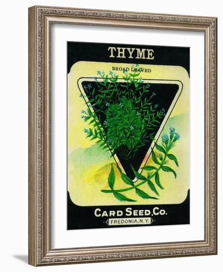 Thyme Seed Packet-Lantern Press-Framed Art Print