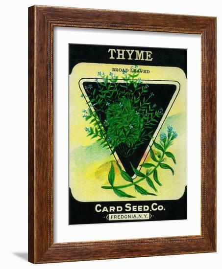 Thyme Seed Packet-Lantern Press-Framed Art Print