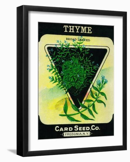 Thyme Seed Packet-Lantern Press-Framed Art Print