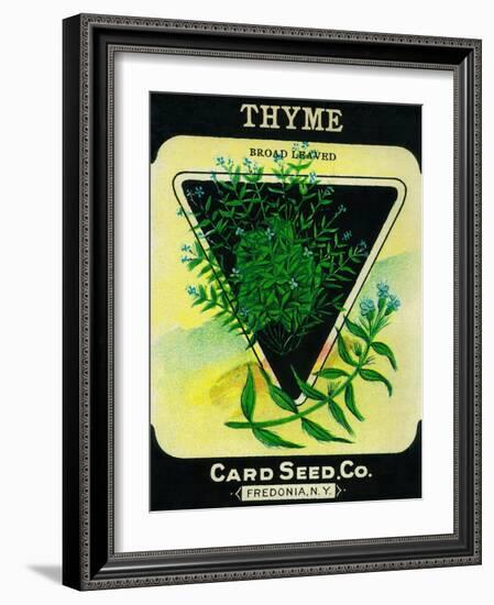 Thyme Seed Packet-Lantern Press-Framed Art Print