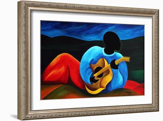 Ti-Jean le guitariste, 2008-Patricia Brintle-Framed Giclee Print