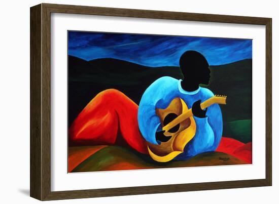 Ti-Jean le guitariste, 2008-Patricia Brintle-Framed Giclee Print