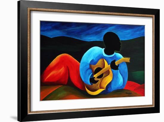 Ti-Jean le guitariste, 2008-Patricia Brintle-Framed Giclee Print