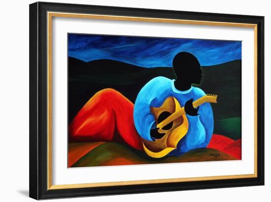 Ti-Jean le guitariste, 2008-Patricia Brintle-Framed Giclee Print