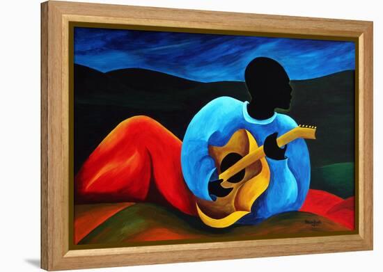 Ti-Jean le guitariste, 2008-Patricia Brintle-Framed Premier Image Canvas