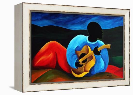 Ti-Jean le guitariste, 2008-Patricia Brintle-Framed Premier Image Canvas