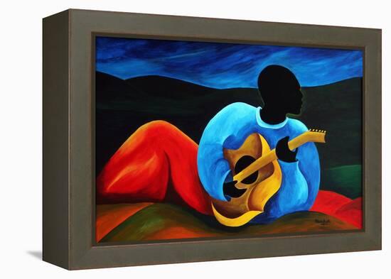 Ti-Jean le guitariste, 2008-Patricia Brintle-Framed Premier Image Canvas