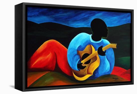 Ti-Jean le guitariste, 2008-Patricia Brintle-Framed Premier Image Canvas