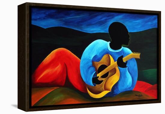 Ti-Jean le guitariste, 2008-Patricia Brintle-Framed Premier Image Canvas