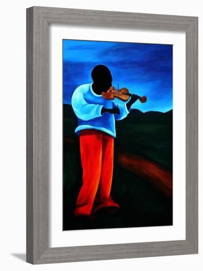 Ti-Jean Le Violoniste, 2008-Patricia Brintle-Framed Giclee Print