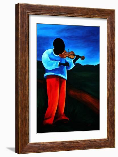 Ti-Jean Le Violoniste, 2008-Patricia Brintle-Framed Giclee Print