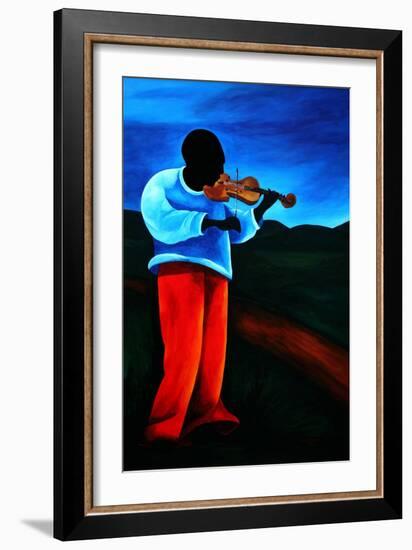 Ti-Jean Le Violoniste, 2008-Patricia Brintle-Framed Giclee Print