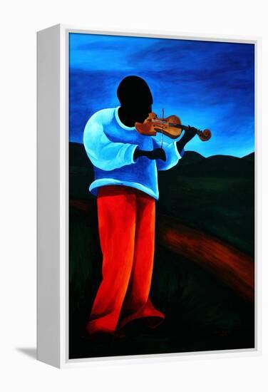 Ti-Jean Le Violoniste, 2008-Patricia Brintle-Framed Premier Image Canvas