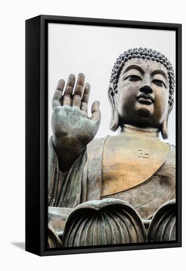 Tian Tan, Big Buddha, Bronze Statue-ThaiWanderer-Framed Premier Image Canvas