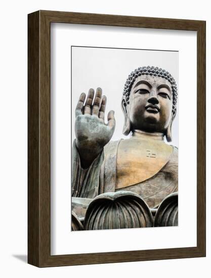 Tian Tan, Big Buddha, Bronze Statue-ThaiWanderer-Framed Photographic Print