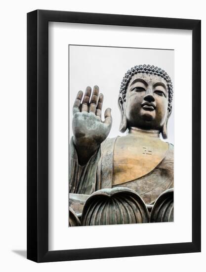 Tian Tan, Big Buddha, Bronze Statue-ThaiWanderer-Framed Photographic Print