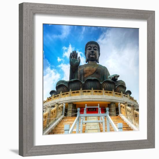 Tian Tan Buddha (Great Buddha) Is a 34 Meter Buddha Statue Located on Lantau Island in Hong Kong-Sean Pavone-Framed Photographic Print