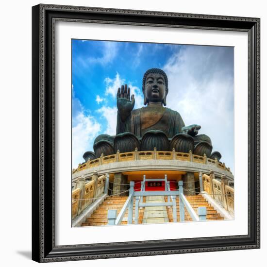 Tian Tan Buddha (Great Buddha) Is a 34 Meter Buddha Statue Located on Lantau Island in Hong Kong-Sean Pavone-Framed Photographic Print