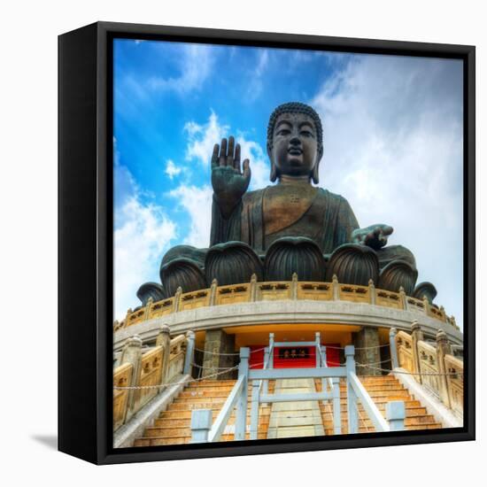 Tian Tan Buddha (Great Buddha) Is a 34 Meter Buddha Statue Located on Lantau Island in Hong Kong-Sean Pavone-Framed Premier Image Canvas