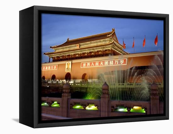 Tiananmen Square, the Gate of Heavenly Peace, Entrance to the Forbidden City, Beijing, China-Andrew Mcconnell-Framed Premier Image Canvas