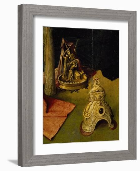 Tiara and Golden Sculpture Depicting the Sacrifice of Isaac-Hieronymus Bosch-Framed Giclee Print