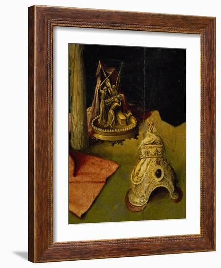 Tiara and Golden Sculpture Depicting the Sacrifice of Isaac-Hieronymus Bosch-Framed Giclee Print