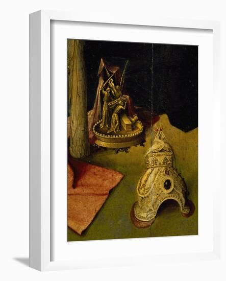 Tiara and Golden Sculpture Depicting the Sacrifice of Isaac-Hieronymus Bosch-Framed Giclee Print