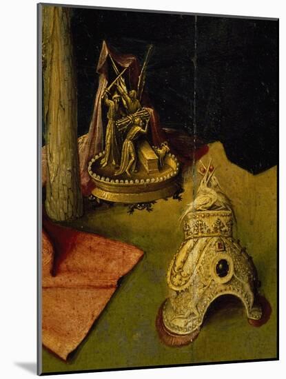 Tiara and Golden Sculpture Depicting the Sacrifice of Isaac-Hieronymus Bosch-Mounted Giclee Print