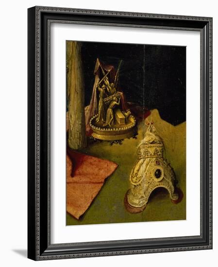 Tiara and Golden Sculpture Depicting the Sacrifice of Isaac-Hieronymus Bosch-Framed Giclee Print