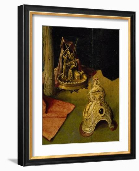 Tiara and Golden Sculpture Depicting the Sacrifice of Isaac-Hieronymus Bosch-Framed Giclee Print