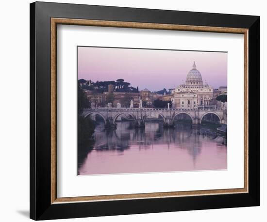 Tiber River and St. Peter's Basilica-Merrill Images-Framed Photographic Print