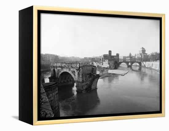 Tiber River in Rome-Bettmann-Framed Premier Image Canvas