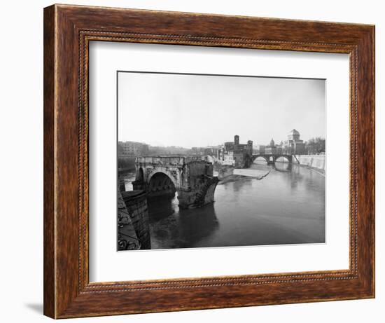 Tiber River in Rome-Bettmann-Framed Photographic Print