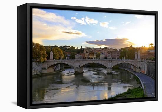 Tiber River, Rome, Lazio, Italy, Europe-Hans-Peter Merten-Framed Premier Image Canvas