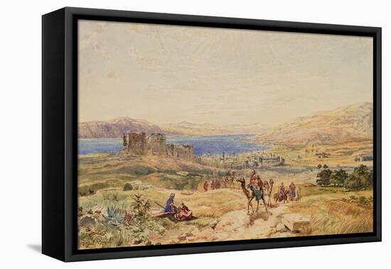 Tiberias on the Sea of Galilee, C.1850-Samuel Bough-Framed Premier Image Canvas