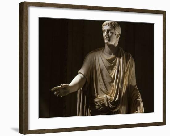 Tiberius 42 BC -37 AD, Second Roman Emperor, Marble Statue from the Vatican Collection-null-Framed Photographic Print