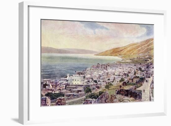 Tiberius and the Sea of Galilee, Israel, C.1910-null-Framed Giclee Print