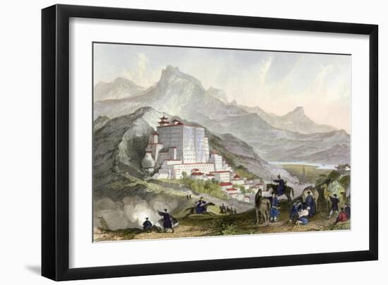 Tibet Lhasa Potala Palace-Thomas Allom-Framed Art Print