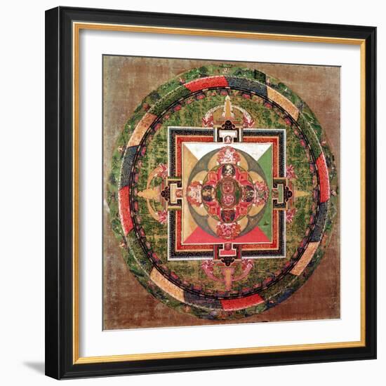 Tibetan Buddhist Mandala-null-Framed Premium Giclee Print