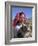 Tibetan Girl Holding Sheep in the Meadow, East Himalayas, Tibet, China-Keren Su-Framed Photographic Print