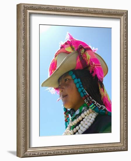 Tibetan Girl, Tibet, China-Keren Su-Framed Photographic Print