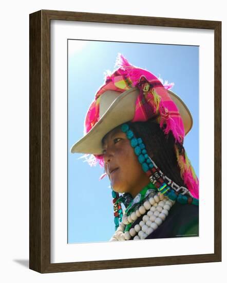 Tibetan Girl, Tibet, China-Keren Su-Framed Photographic Print