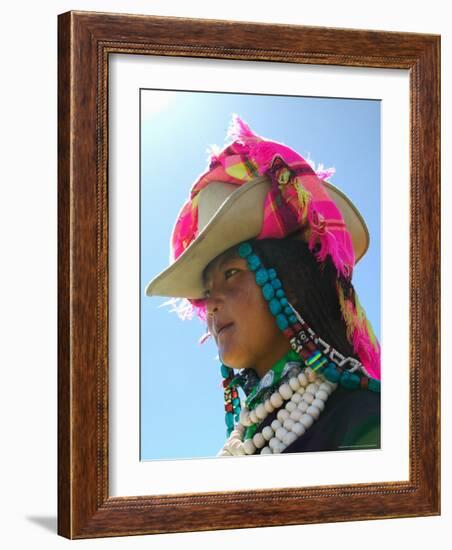 Tibetan Girl, Tibet, China-Keren Su-Framed Photographic Print