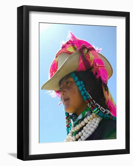 Tibetan Girl, Tibet, China-Keren Su-Framed Photographic Print