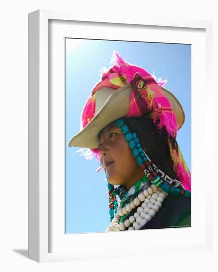 Tibetan Girl, Tibet, China-Keren Su-Framed Photographic Print