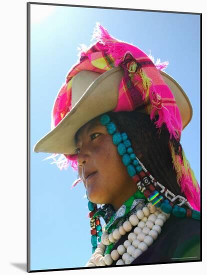 Tibetan Girl, Tibet, China-Keren Su-Mounted Photographic Print