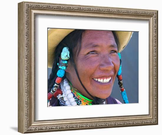 Tibetan Girl, Tibet, China-Keren Su-Framed Photographic Print